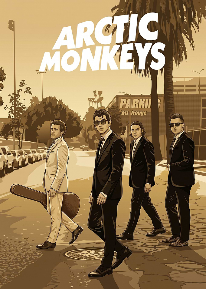 Arctic Monkeys Vintage Vector Art