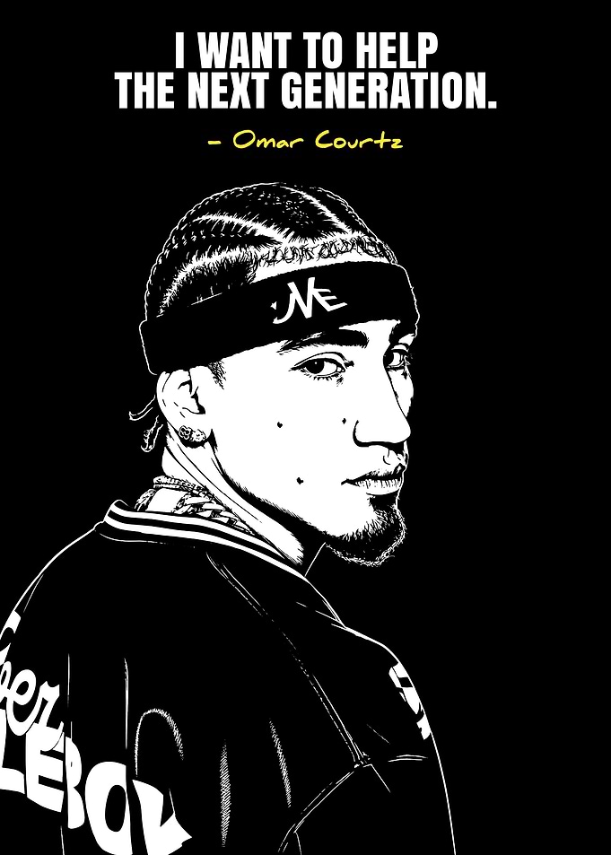 Omar Courtz Inspirational Quote Portrait