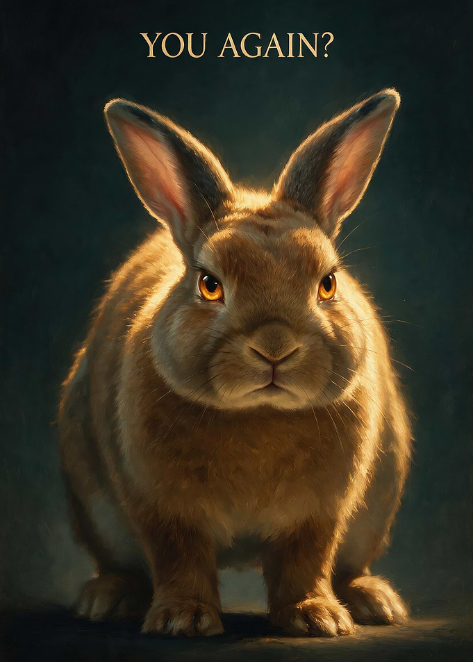 Angry Rabbit Portrait