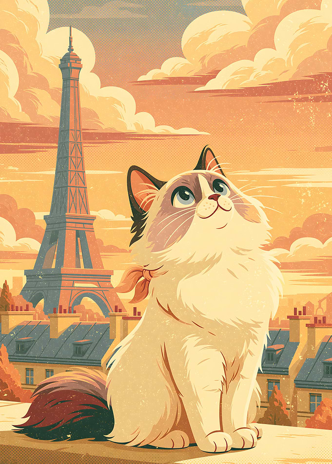 Cute Cat in Paris