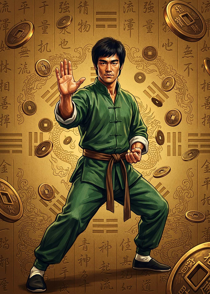 Bruce Lee Martial Arts Portrait