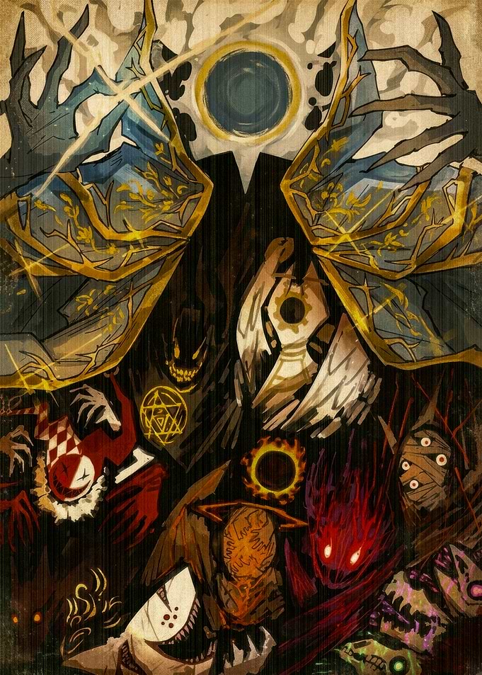Dark Fantasy Eldritch Horror Collage
