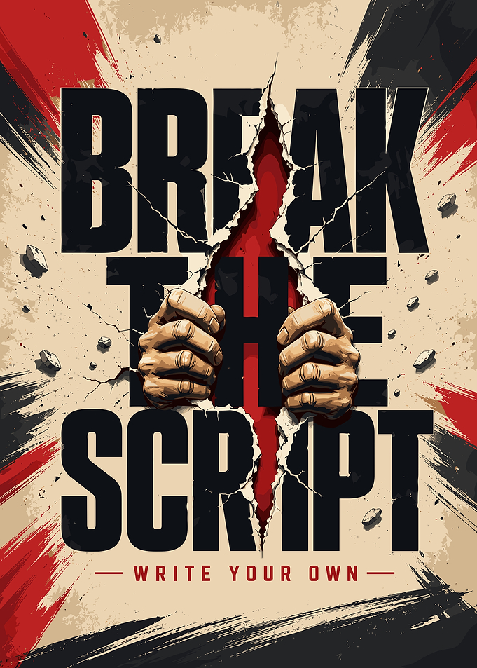 Break The Script Motivational Poster