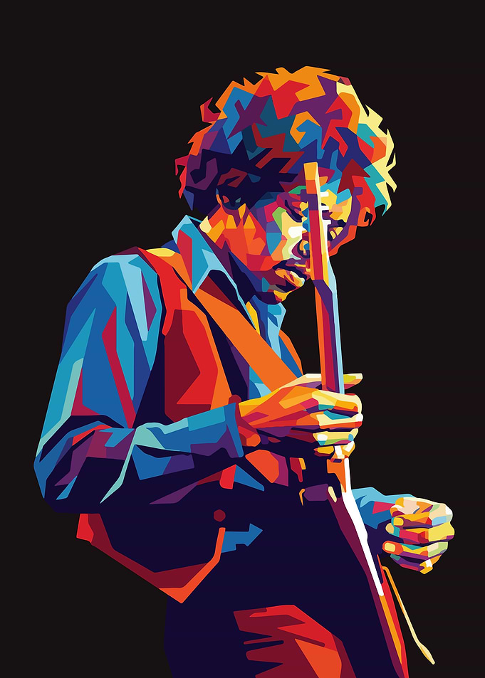Jimi Hendrix Pop Art Portrait