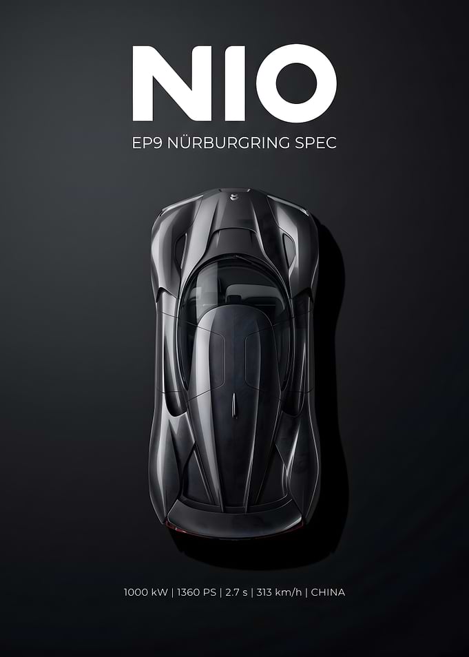 NIO EP9 Nürburgring Spec Poster