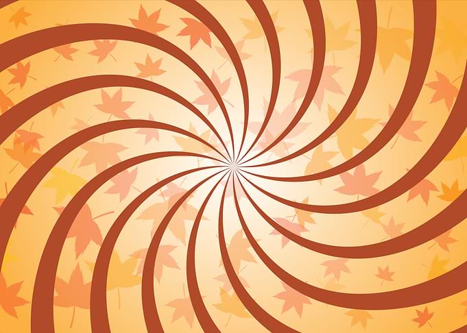 Autumn Maple Leaf Spiral Background