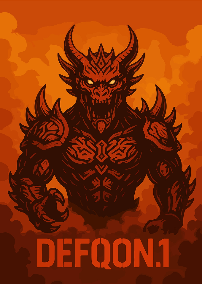 Defqon.1 Demon Mascot Graphic