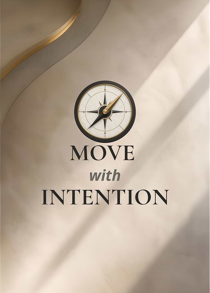 Move With Intention Minimalist Wall Art