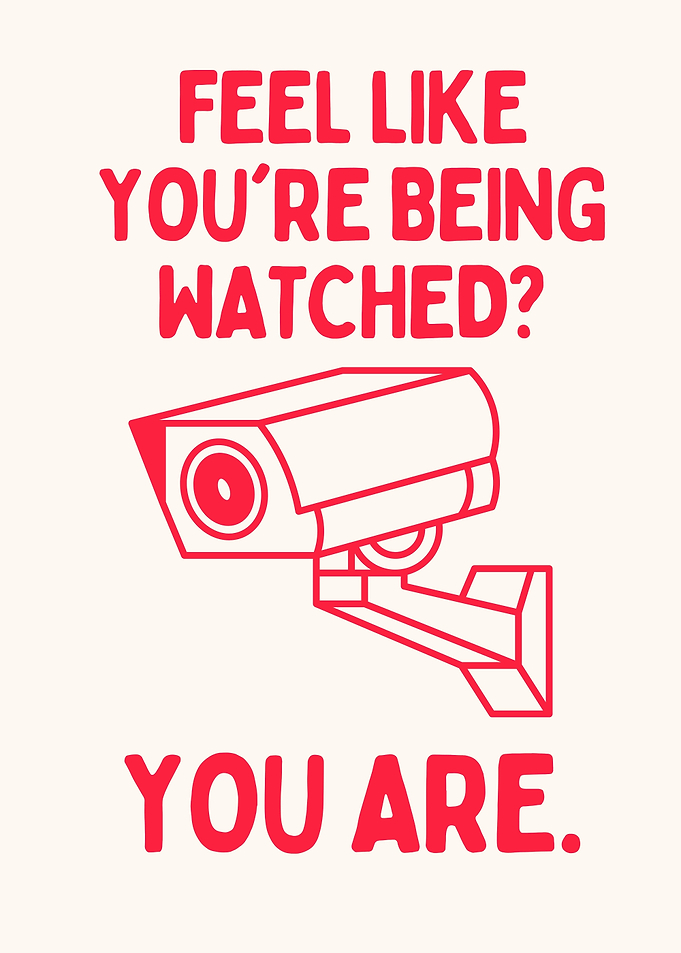 Funny Surveillance Camera Warning Poster
