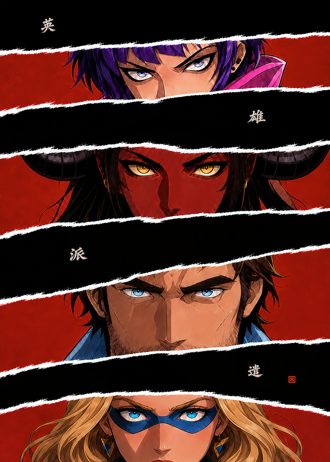 Dispatch Style Character Collage