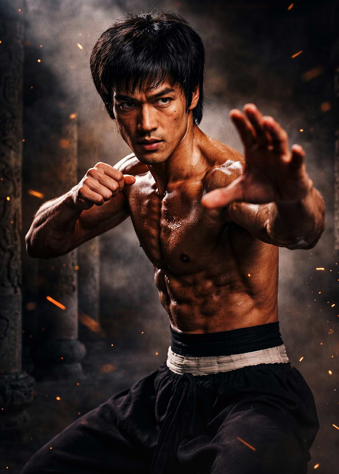 Bruce Lee Martial Arts Stance