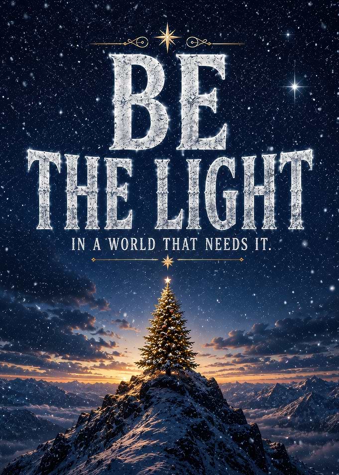 Be The Light Christmas Mountain