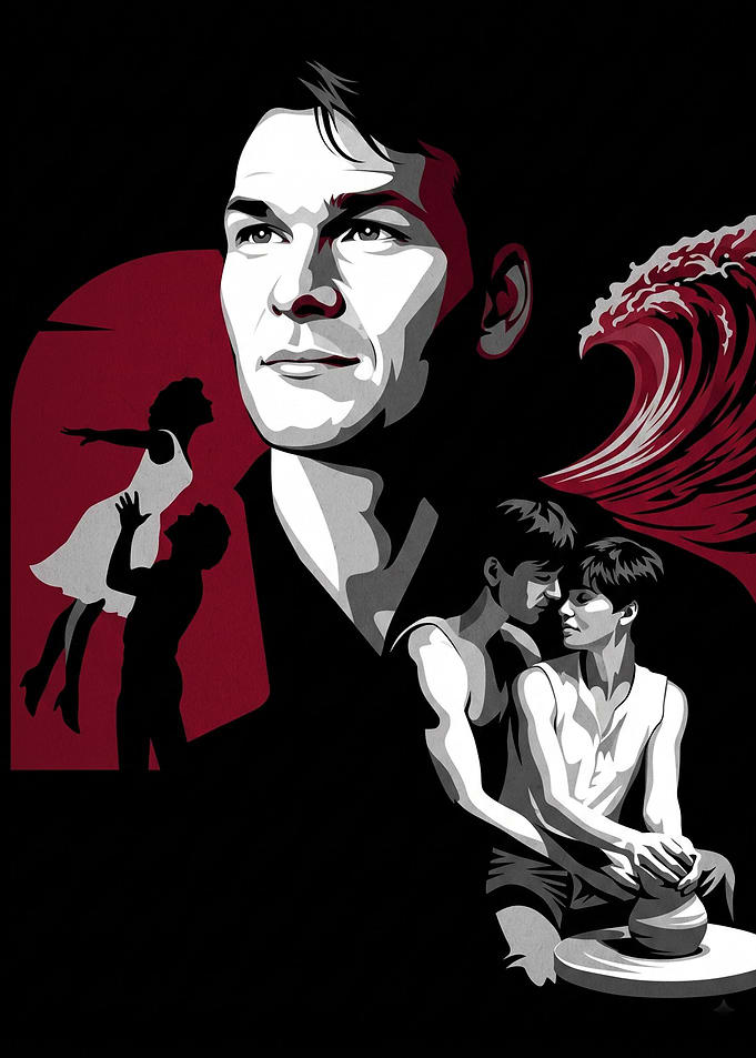 Patrick Swayze Ghost Movie Tribute Art