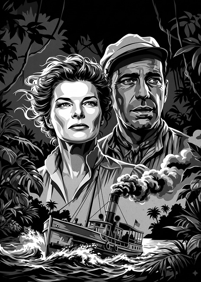 The African Queen Movie Poster Art