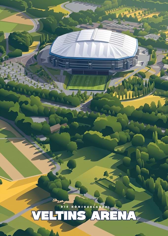 Veltins Arena Aerial View Poster