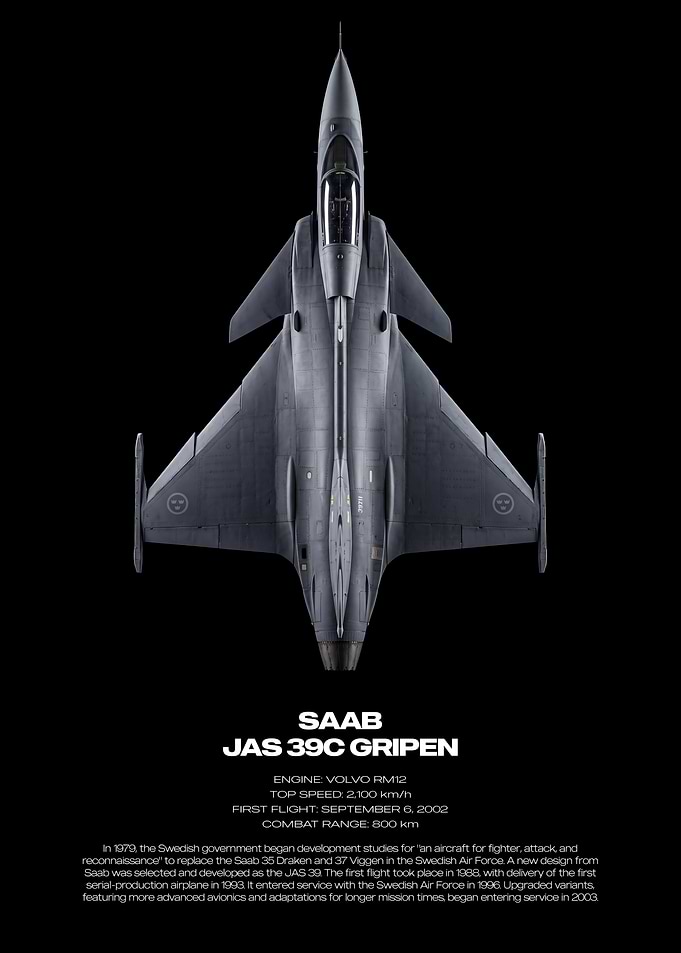 Saab JAS 39C Gripen Fighter Jet