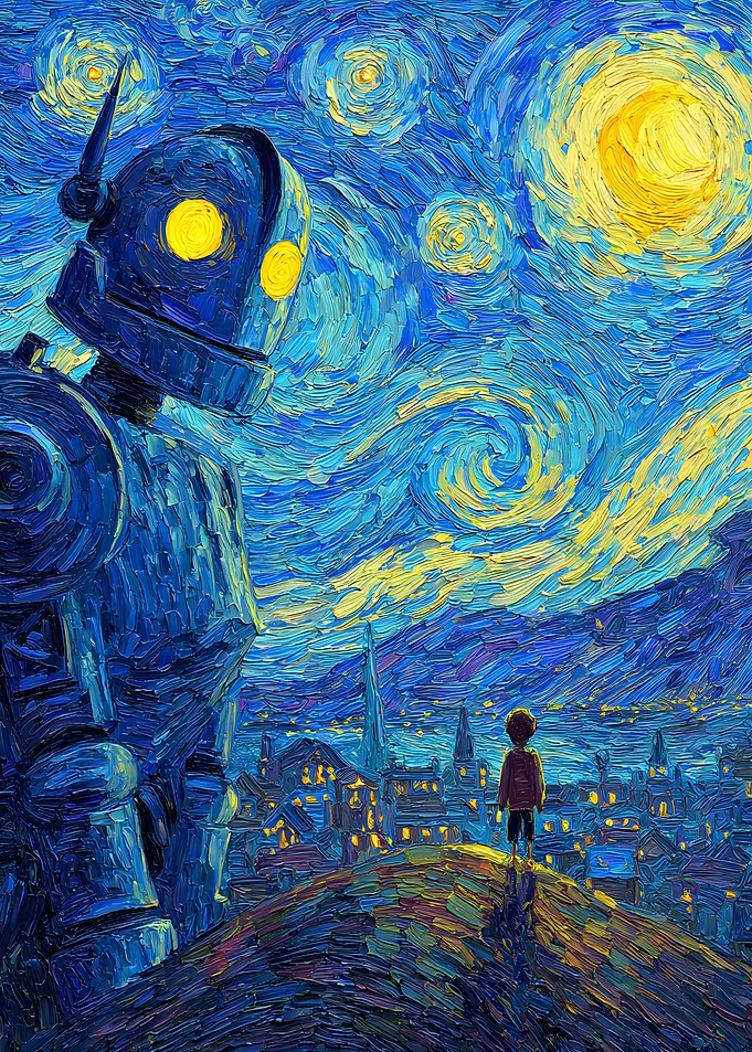 The Iron Giant Starry Night