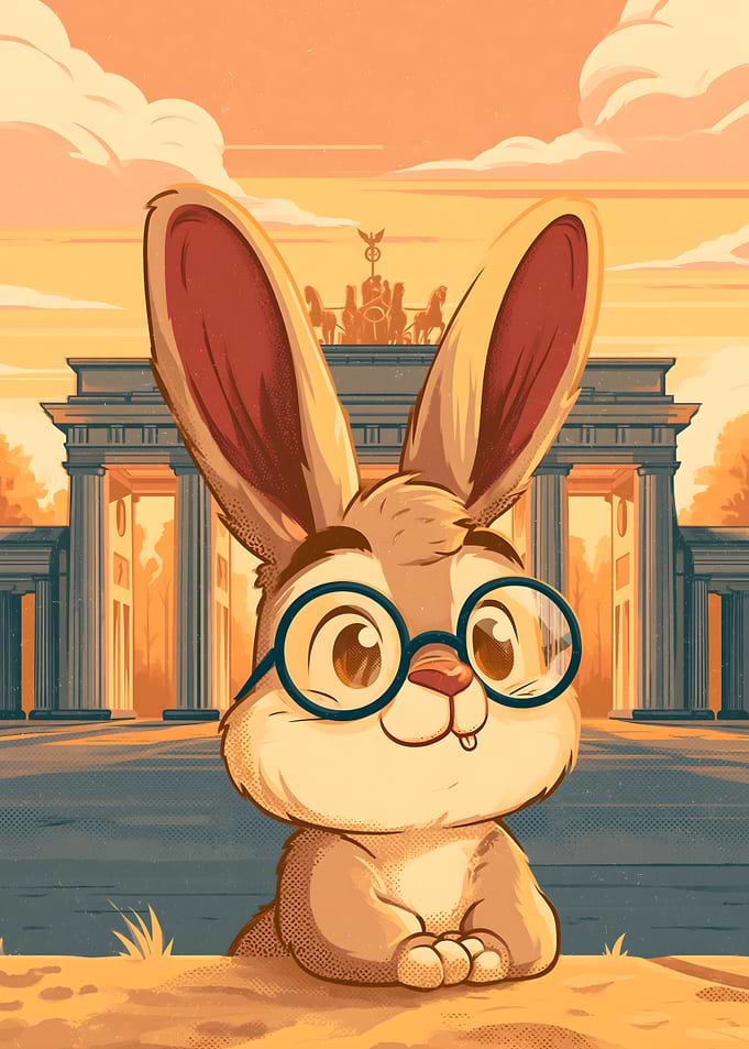 Cute Bunny at Brandenburg Gate