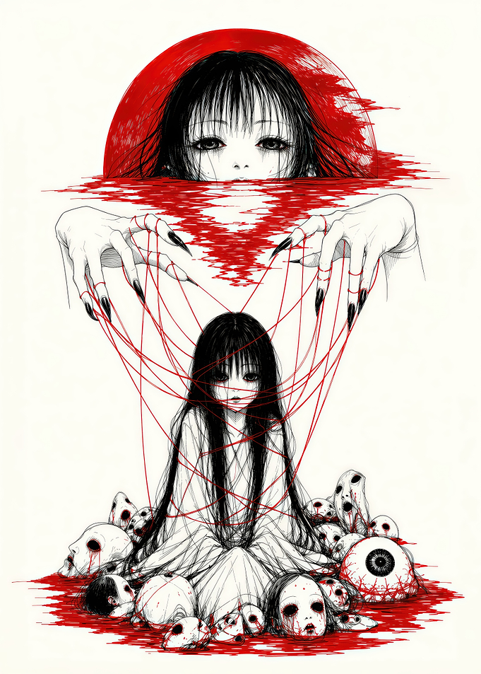 Dark Surrealist Marionette Illustration