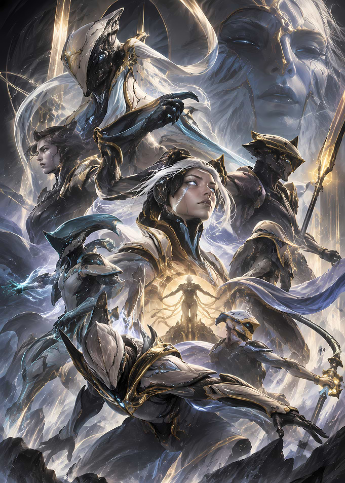 Warframe Celestial Warriors Poster