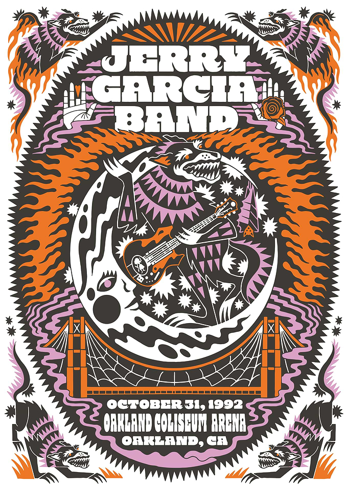 Jerry Garcia Band 1992 Concert Poster