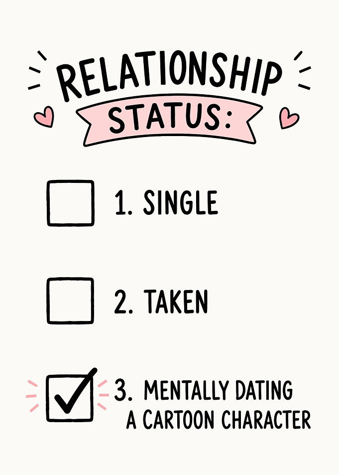 Funny Relationship Cartoon Dating Poster
