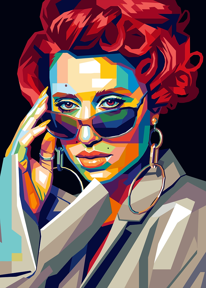 Colorful Pop Art Portrait of Raye
