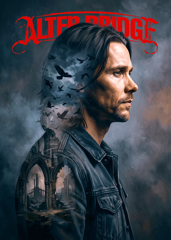 Alter Bridge Myles Kennedy Portrait Poster