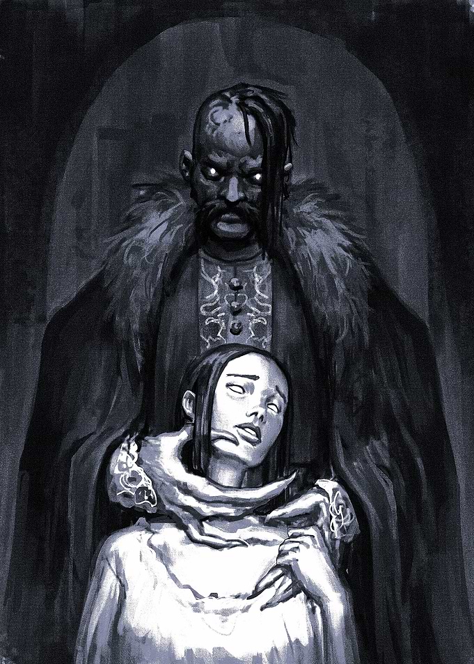 Dark Fantasy Portrait of Two Figures