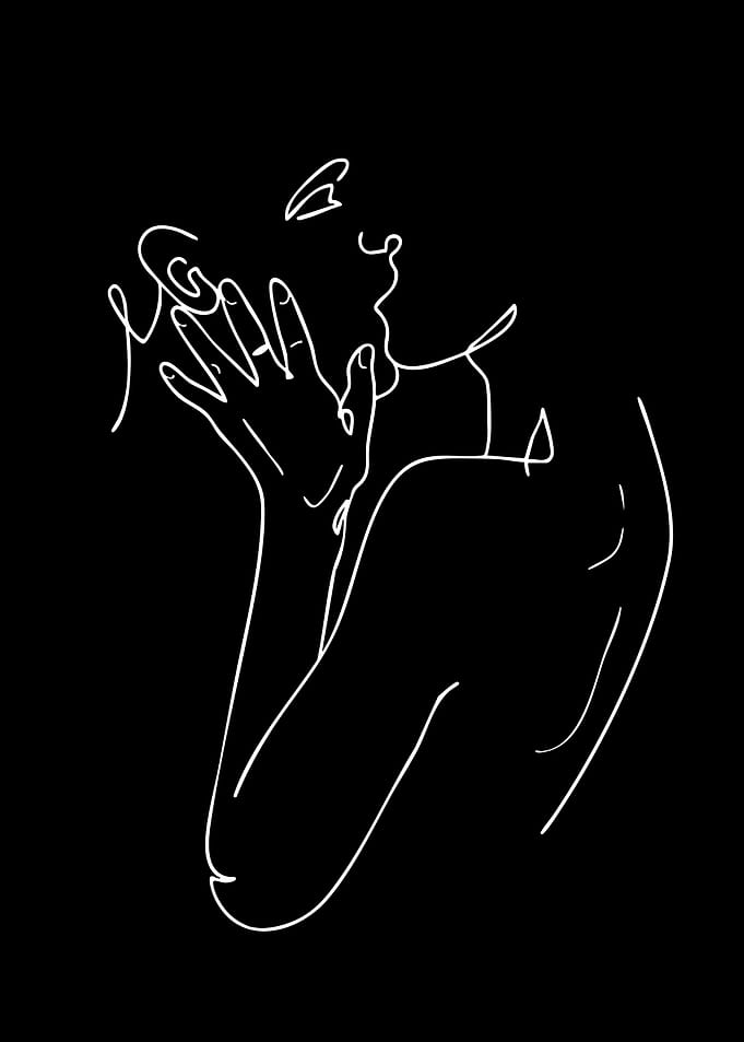 Minimalist One Line Woman Portrait