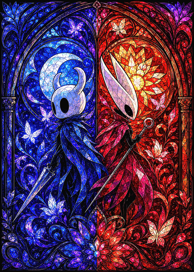 Hollow Knight Stained Glass Art