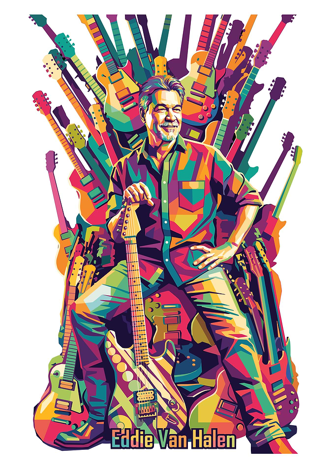 Eddie Van Halen Pop Art Portrait