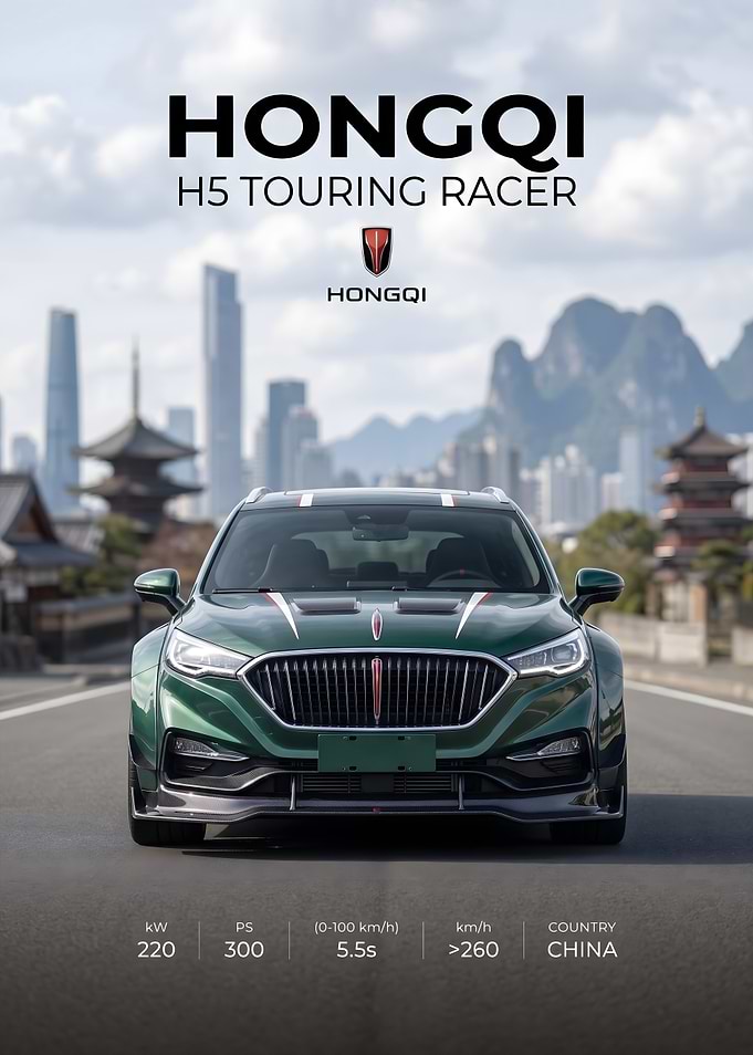 Hongqi H5 Touring Racer Promotional Poster
