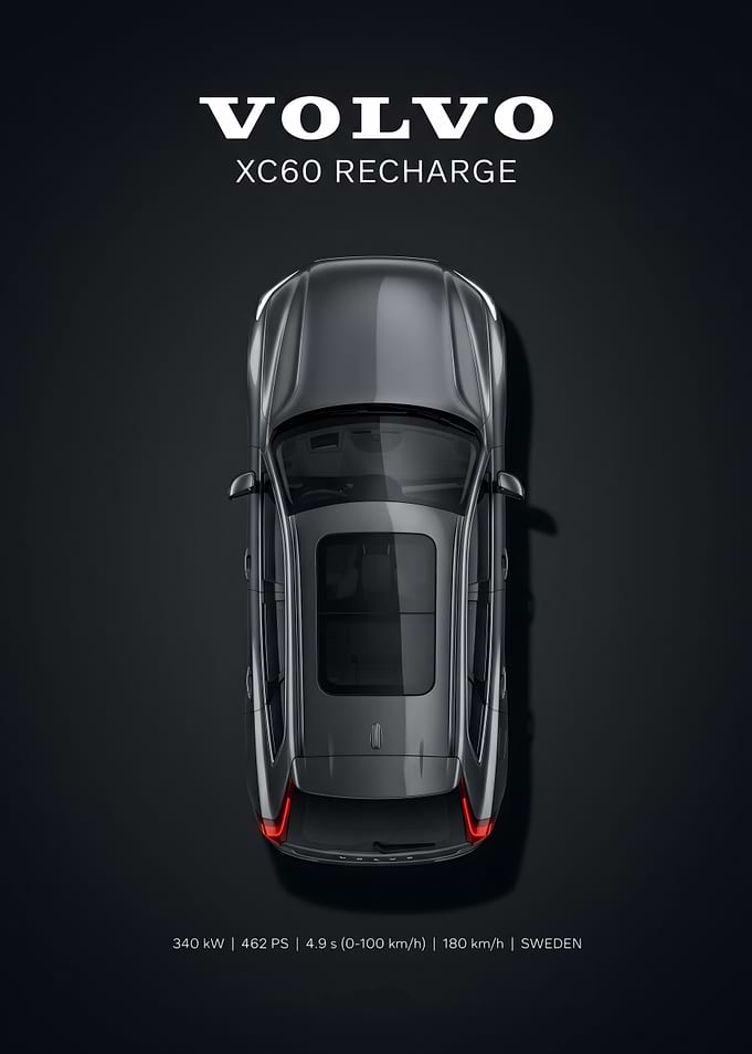 Volvo XC60 Recharge Top View Poster