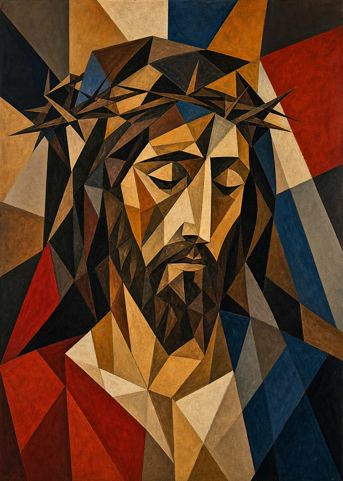 Cubist Portrait of Jesus Christ