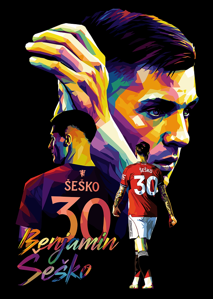 Benjamin Sesko WPAP Pop Art Poster