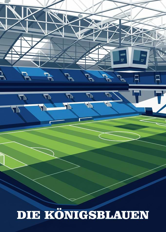 Die Königsblauen Soccer Stadium Poster