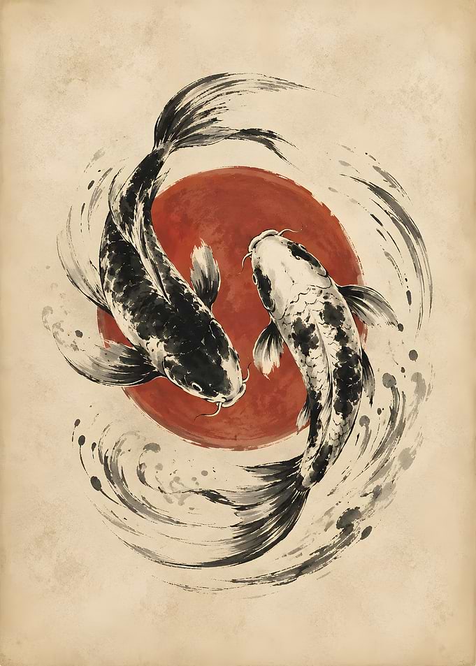 Yin Yang Koi Harmony