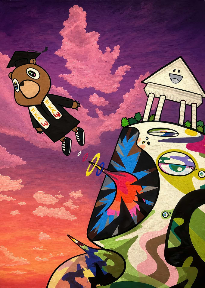 Kanye West Graduation Bear Art