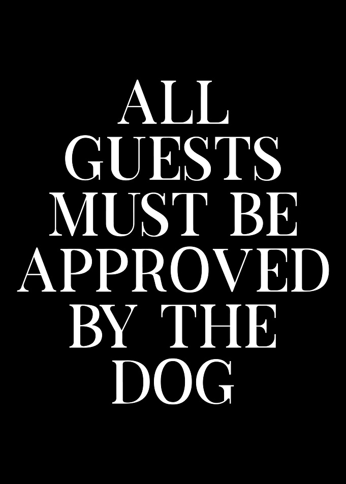 Dog House Rules Funny Pet Quote Wall Art
