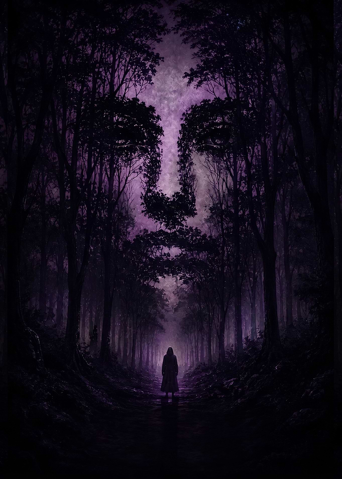 Forest Face Illusion