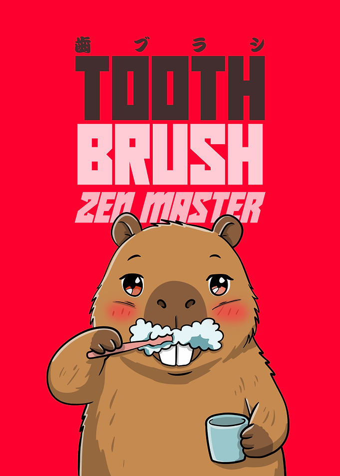 Cute Capybara Toothbrush Zen Master