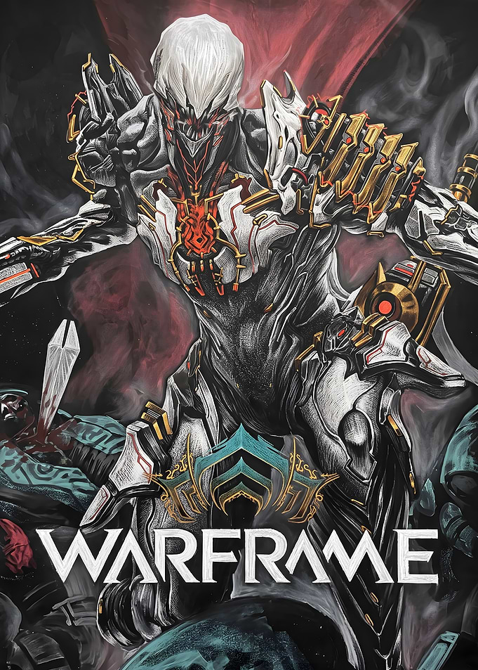 Warframe Excalibur Digital Art Poster