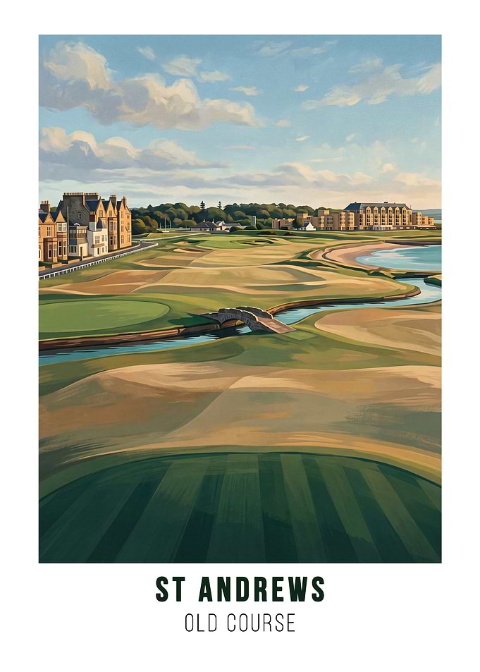 St Andrews Old Course Golf Poster