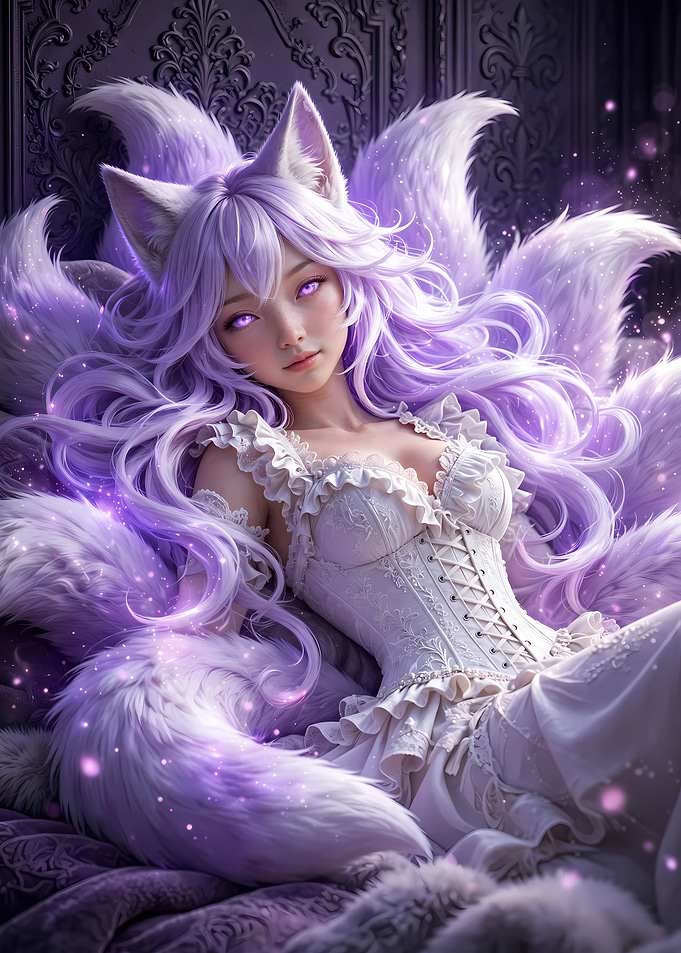 Ethereal Nine-Tailed Fox Girl