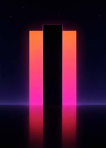 Dual Neon Pillars