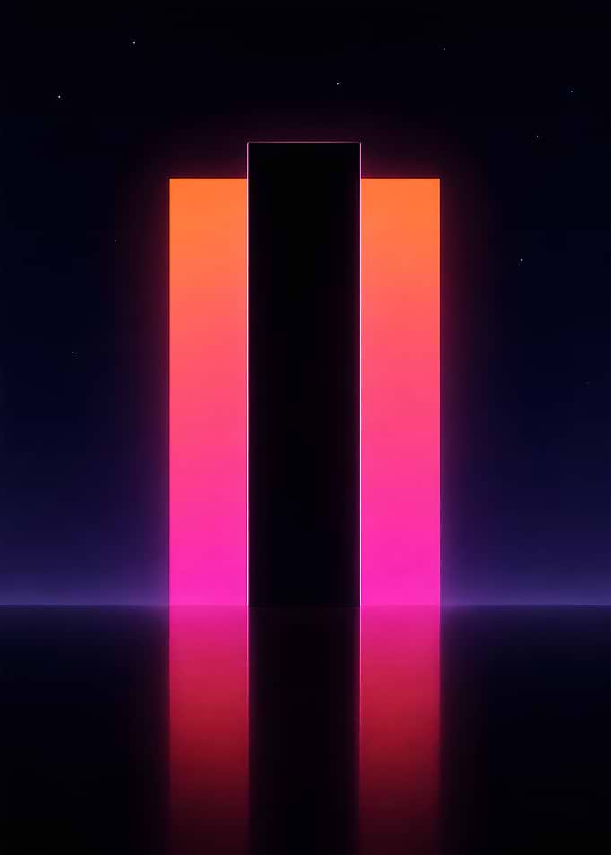Dual Neon Pillars