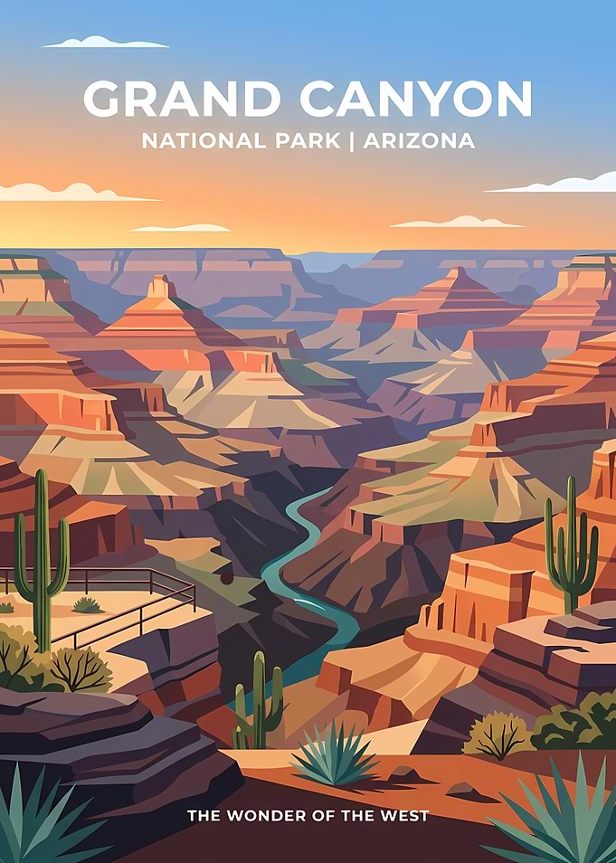 Grand Canyon National Park Travel Poster