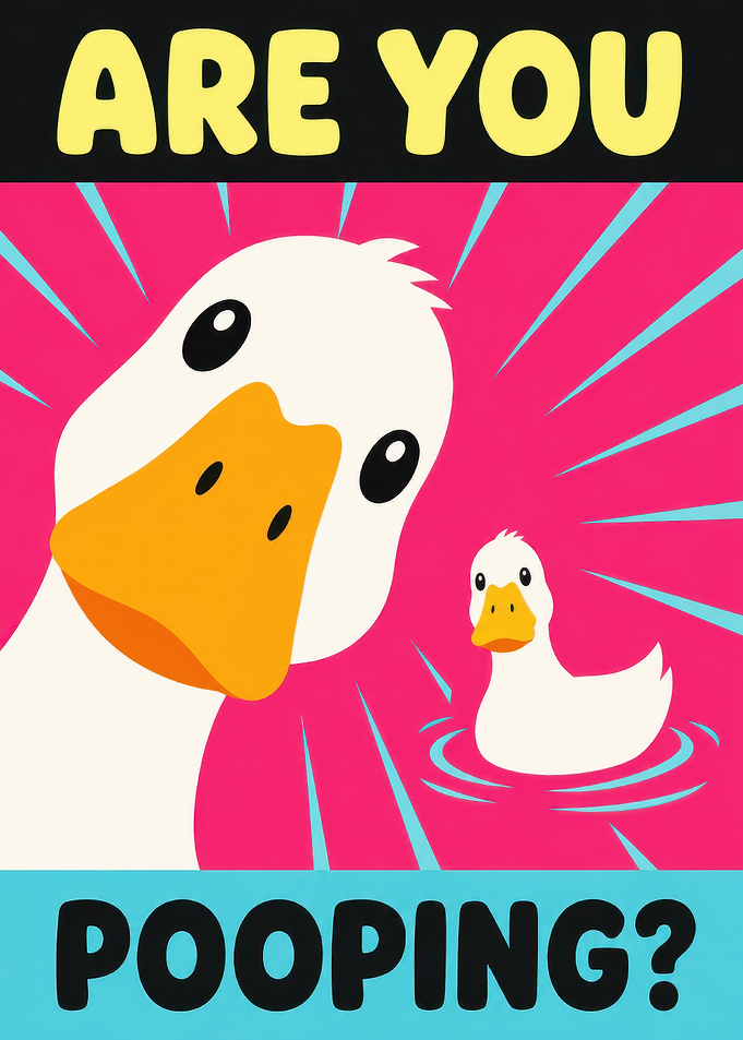 Funny Duck Pooping Meme