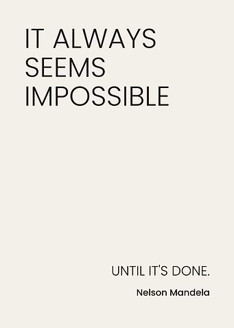 Nelson Mandela Inspirational Quote Poster